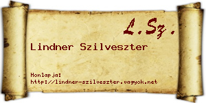 Lindner Szilveszter névjegykártya